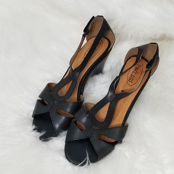 Pieds Nus Shoes - Pieds Nus | Faux Leather Open Toe Wedge 38